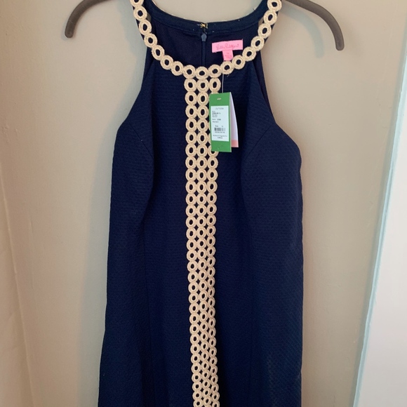 NWT Lilly Pulitzer, Navy Sasha Shift Dress - Picture 2 of 5